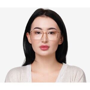 FIRMOO TR30638 Clear Oversized L Glasses Pink Light Fashion Tint 10% Square